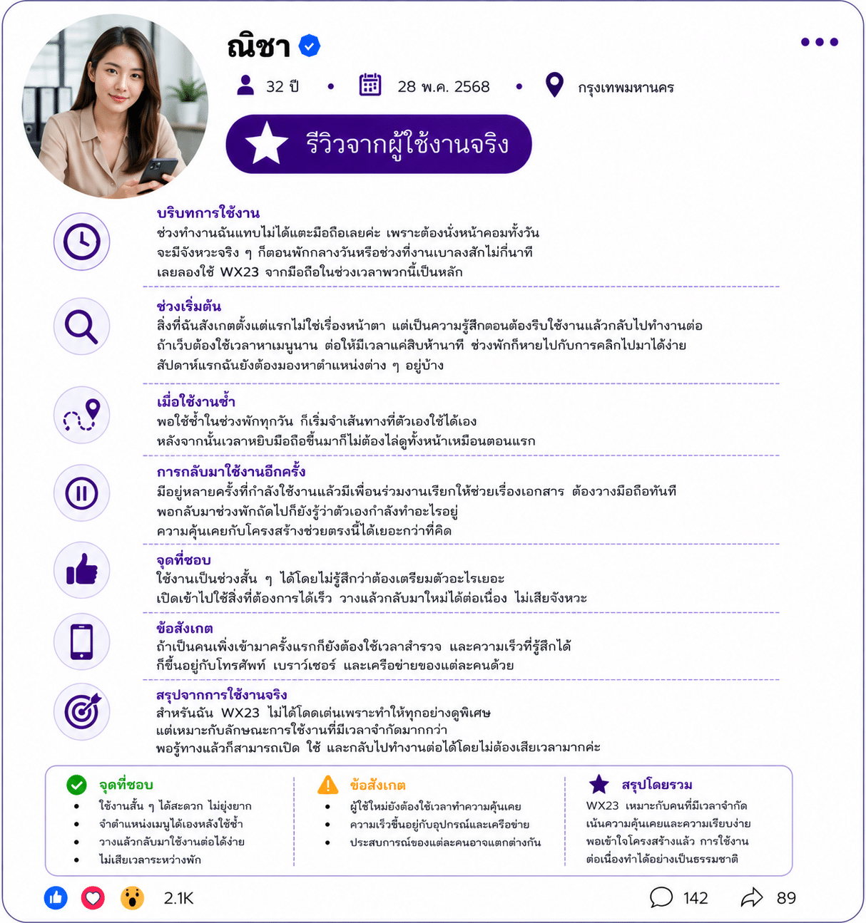 ณิชา อายุ 32 ปี