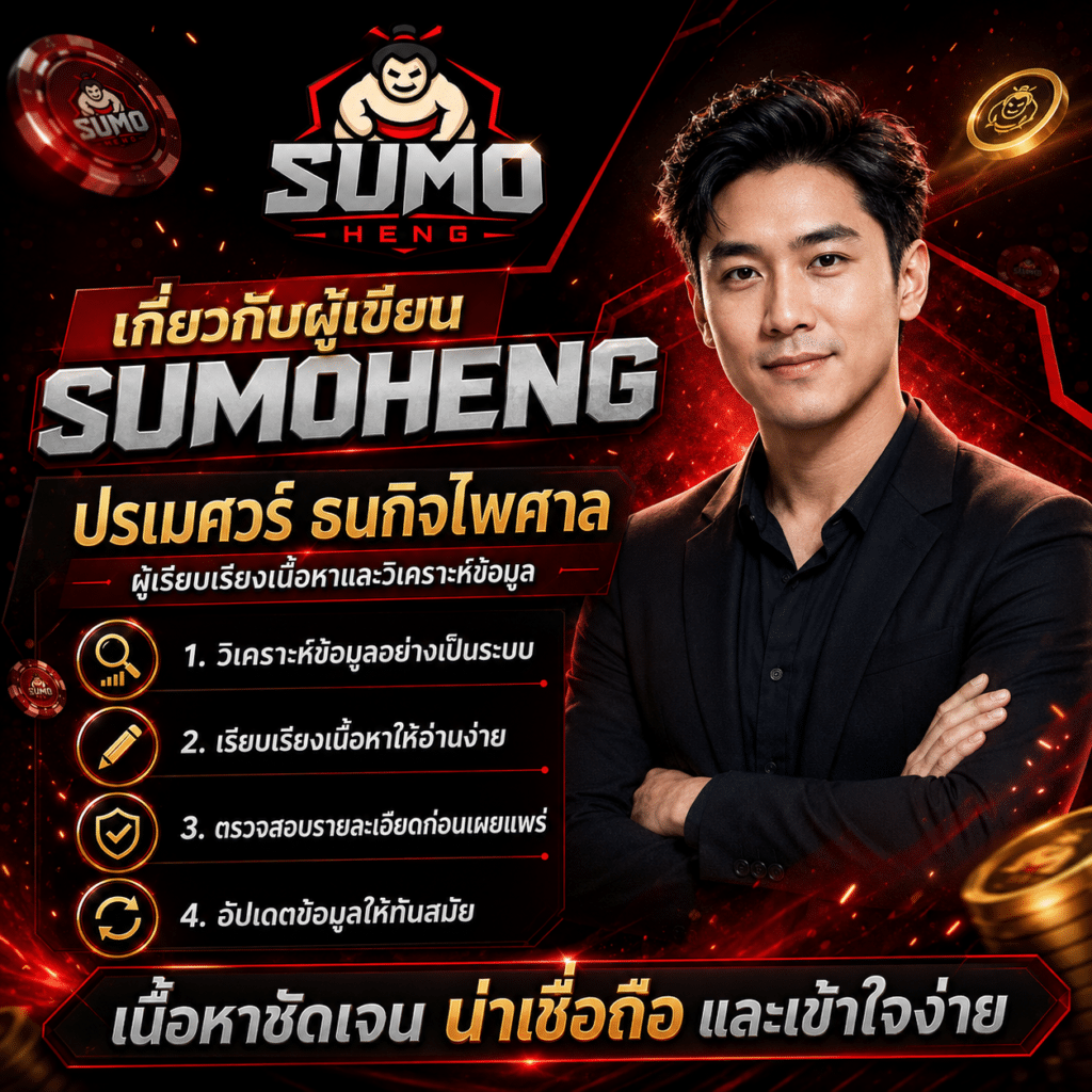 เกี่ยวกับผู้เขียน SUMOHENG – ปรเมศวร์ ธนกิจไพศาล