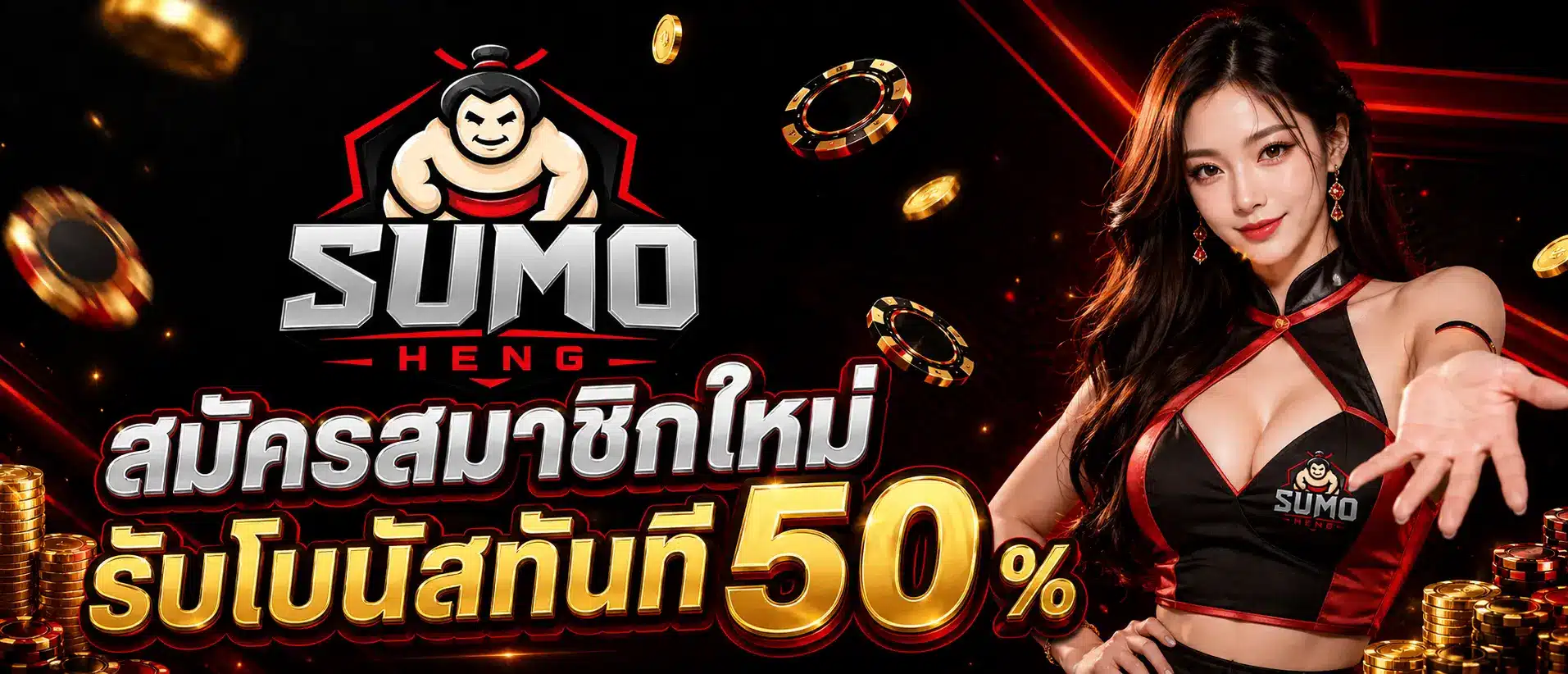 สมัครสมาชิกใหม่รับโบนัสทันที 50 %